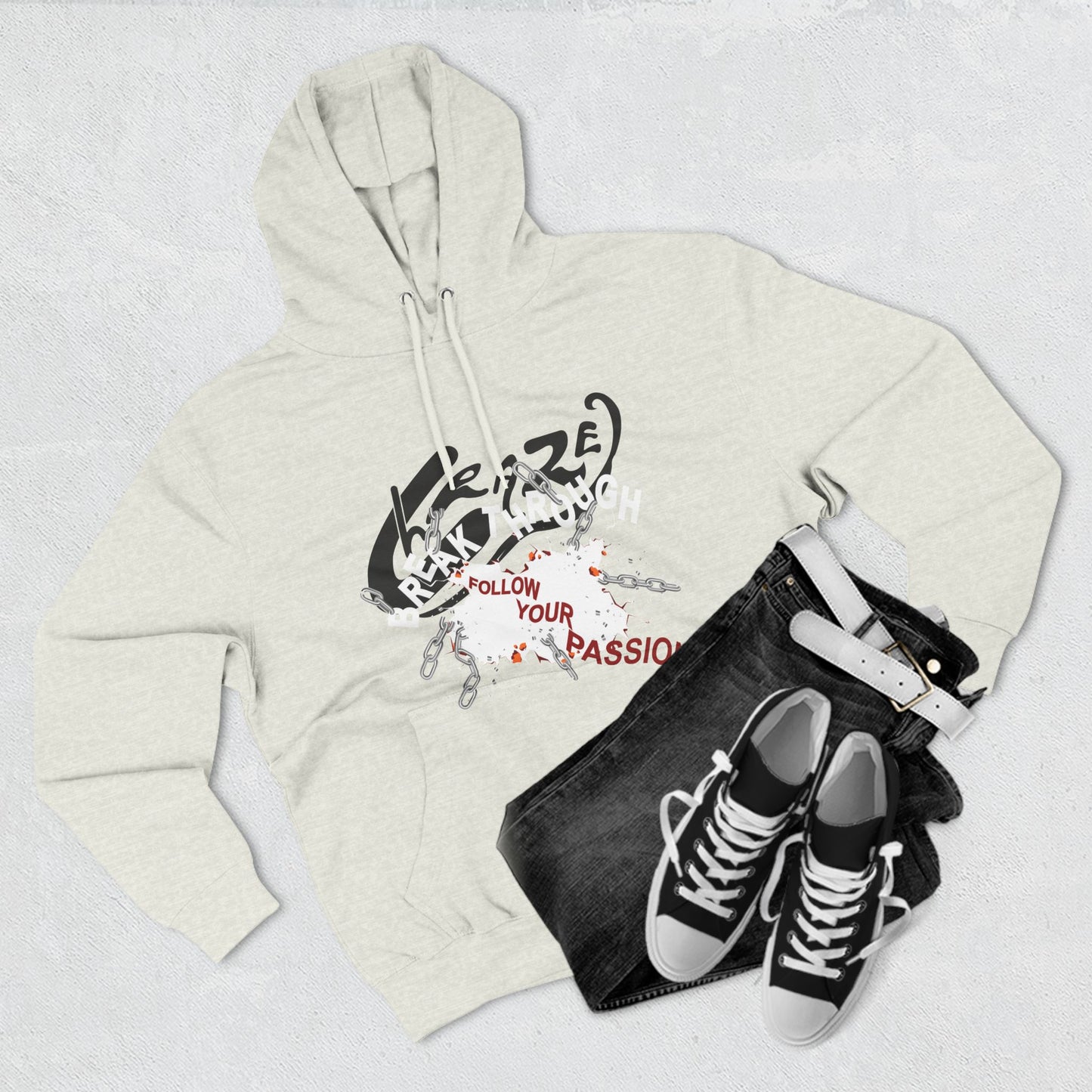 Break Though Unisex Premium Pullover Hoodie