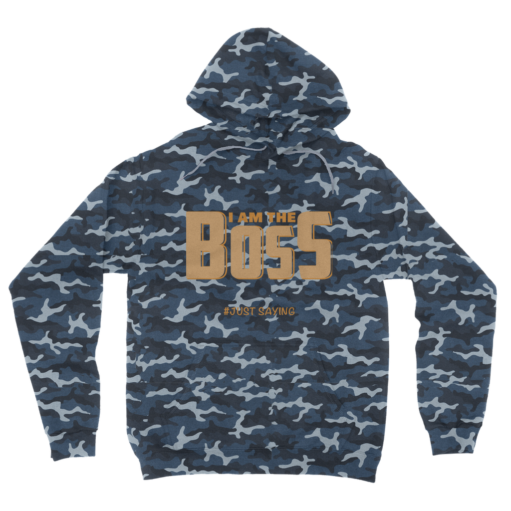 I AM THE BOSS I AM THE BOSS Camouflage Adult Hoodie