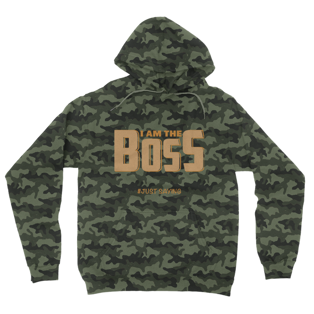 I AM THE BOSS I AM THE BOSS Camouflage Adult Hoodie