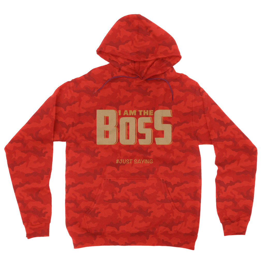 I AM THE BOSS I AM THE BOSS Camouflage Adult Hoodie