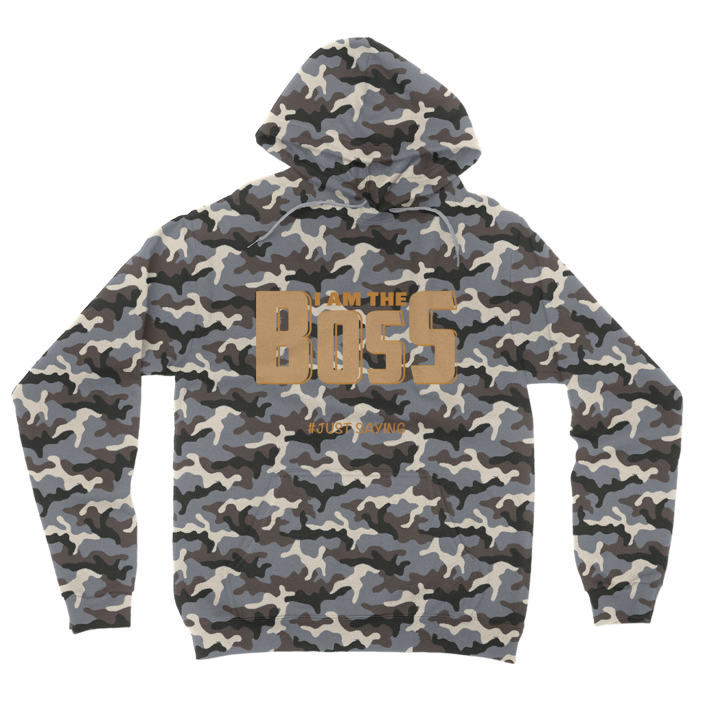 I AM THE BOSS I AM THE BOSS Camouflage Adult Hoodie