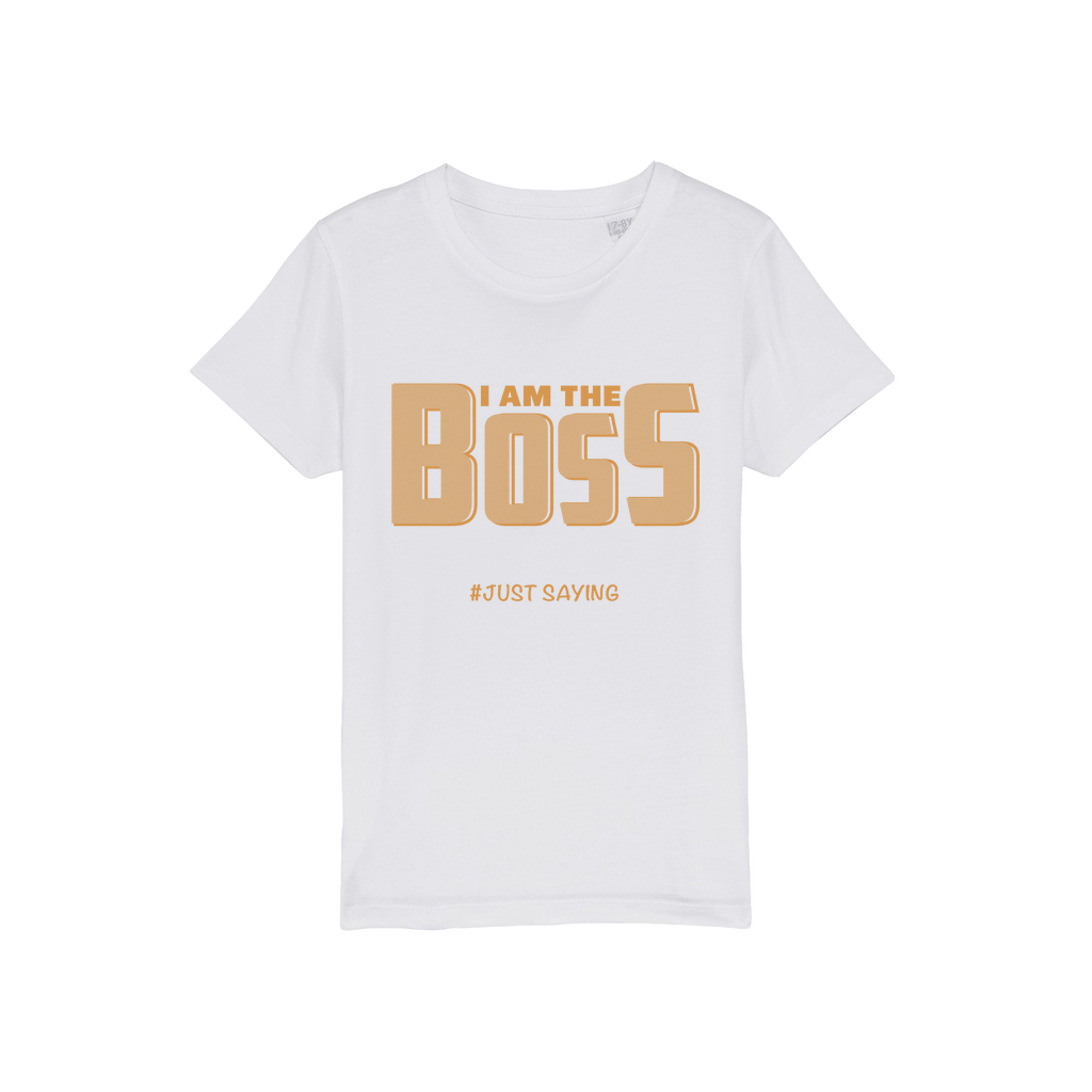 I AM THE BOSS Kids Organic Jersey T-Shirt
