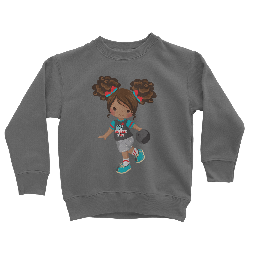 Little Bowling Queen Kids Sweatshirt