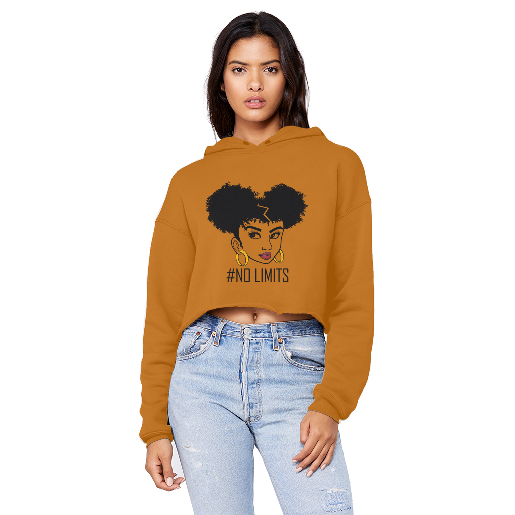 NO LIMITS Cropped Boyfriend Hoodie