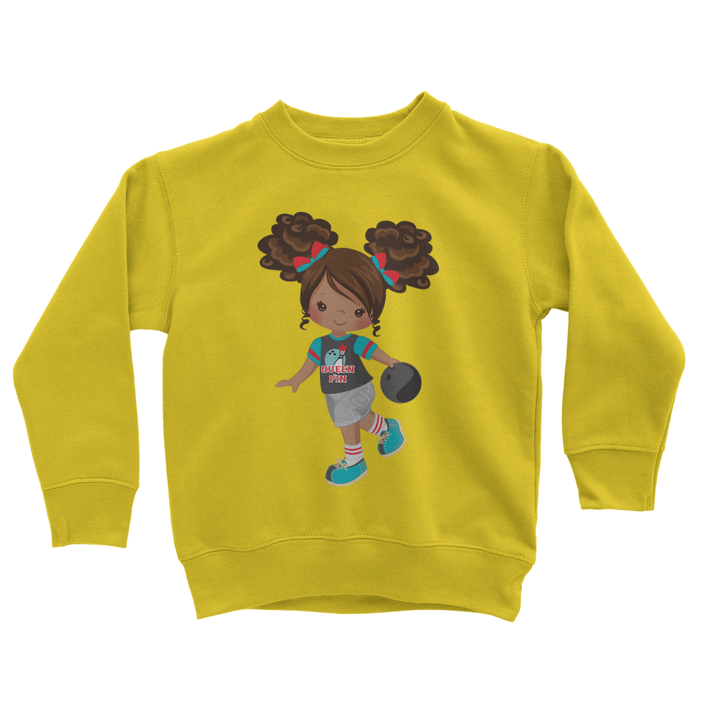 Little Bowling Queen Kids Sweatshirt