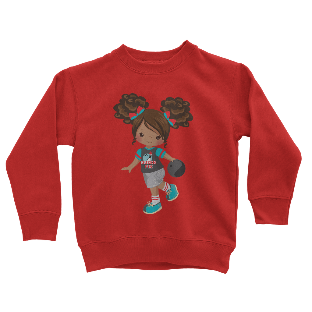 Little Bowling Queen Kids Sweatshirt