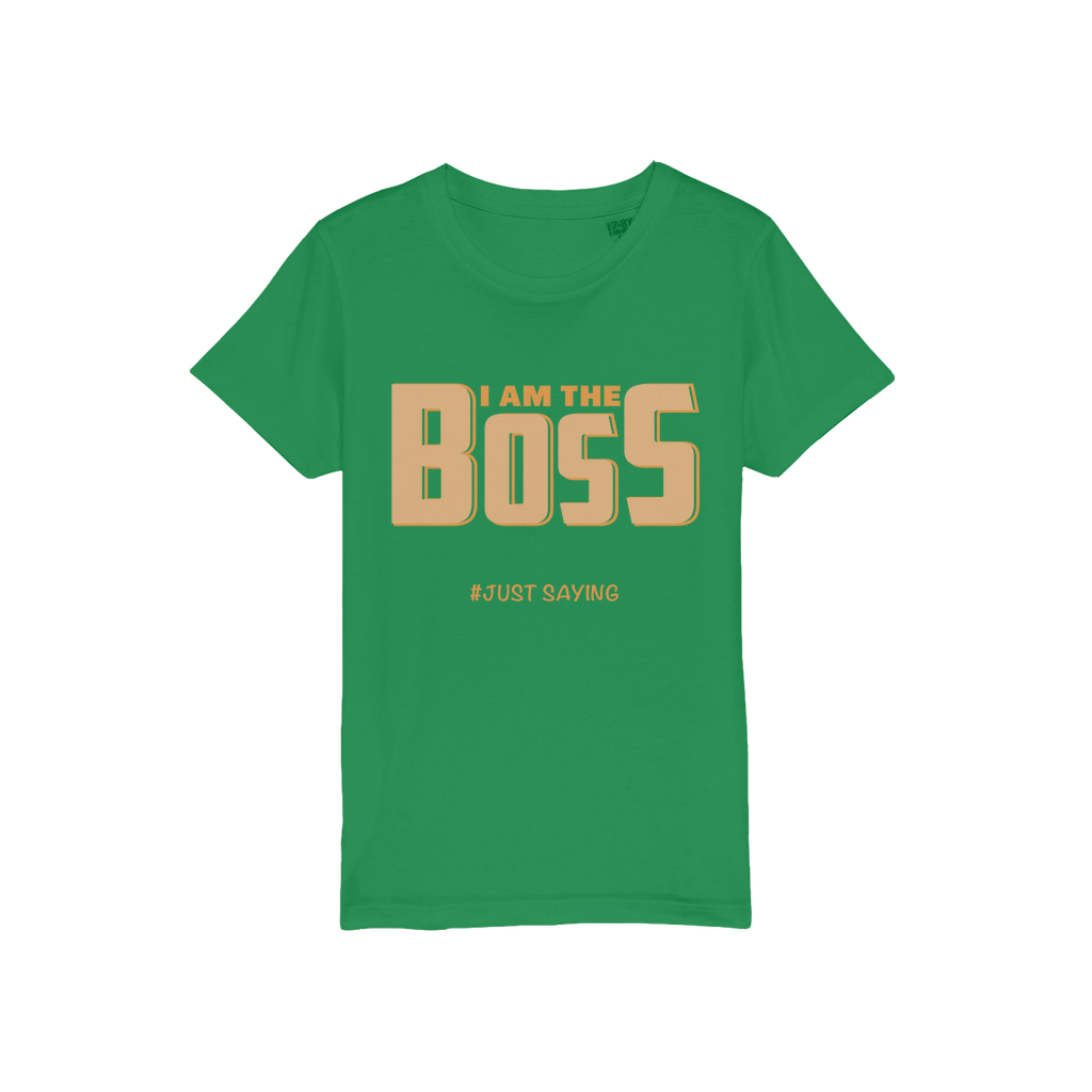 I AM THE BOSS Kids Organic Jersey T-Shirt