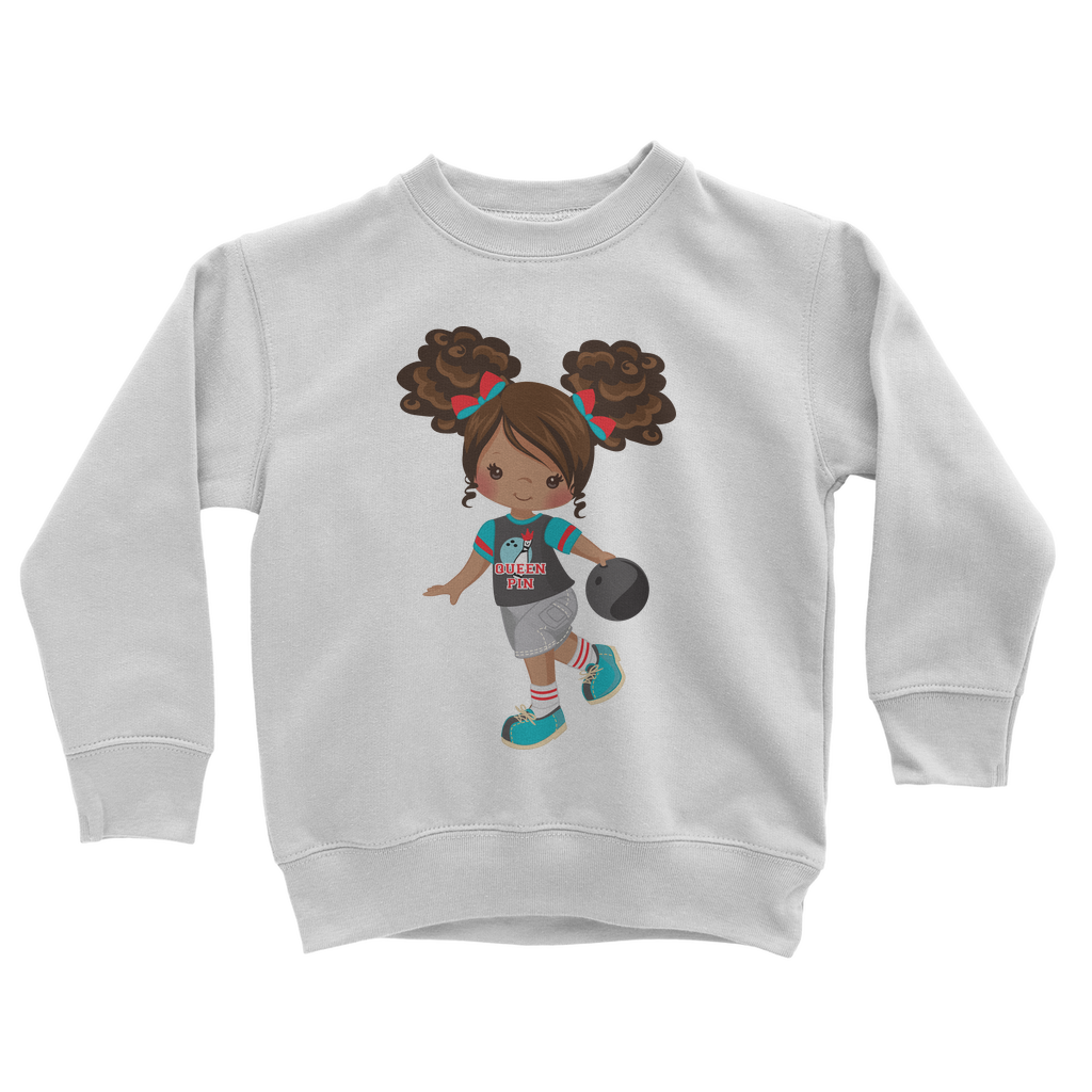 Little Bowling Queen Kids Sweatshirt