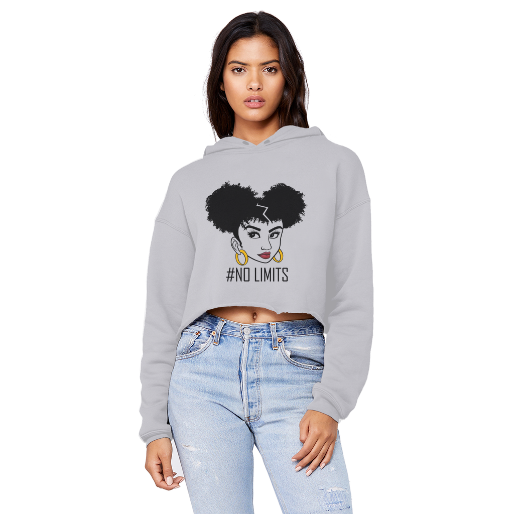 NO LIMITS Cropped Boyfriend Hoodie