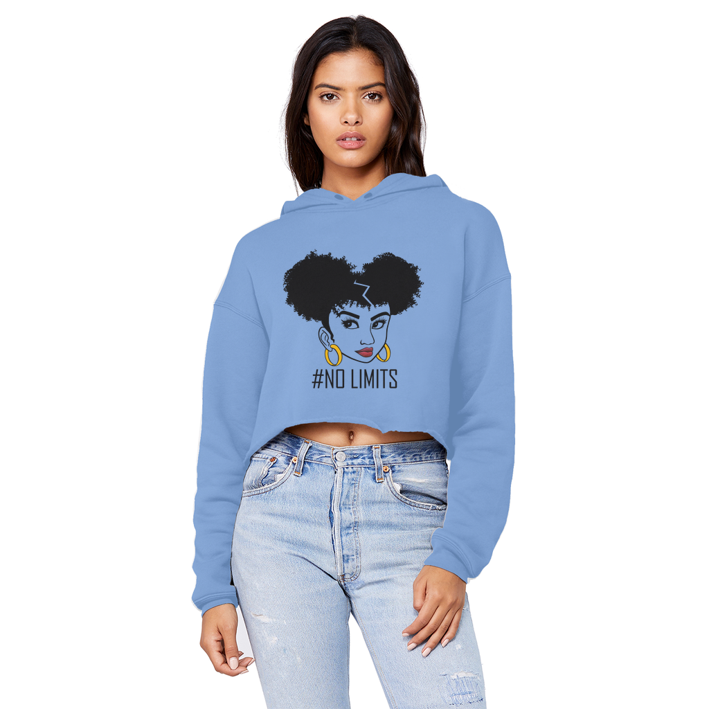 NO LIMITS Cropped Boyfriend Hoodie