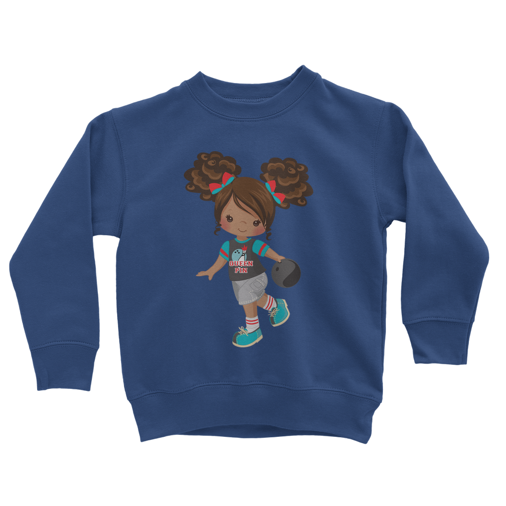 Little Bowling Queen Kids Sweatshirt