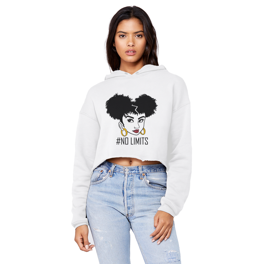 NO LIMITS Cropped Boyfriend Hoodie