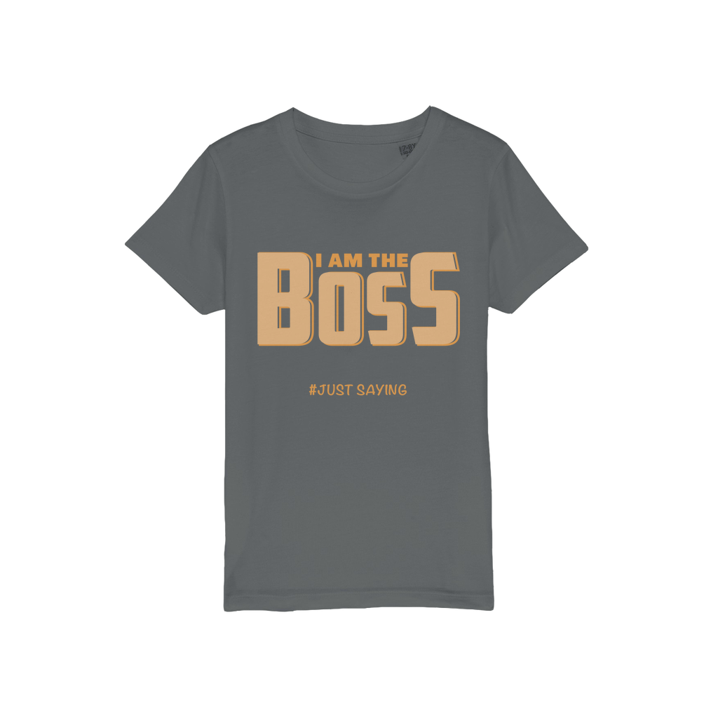 I AM THE BOSS Kids Organic Jersey T-Shirt
