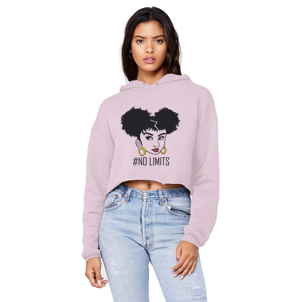 NO LIMITS Cropped Boyfriend Hoodie