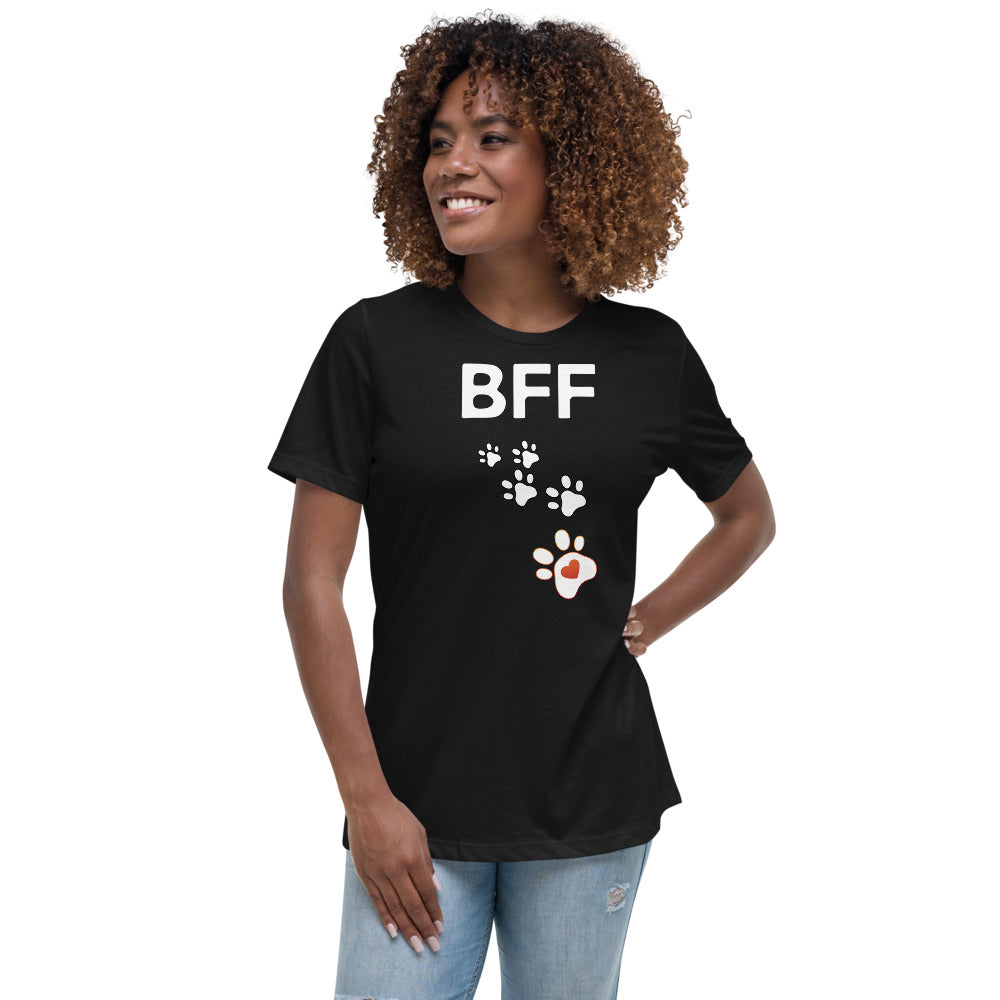 BFF Paw Print Ladies T-Shirt