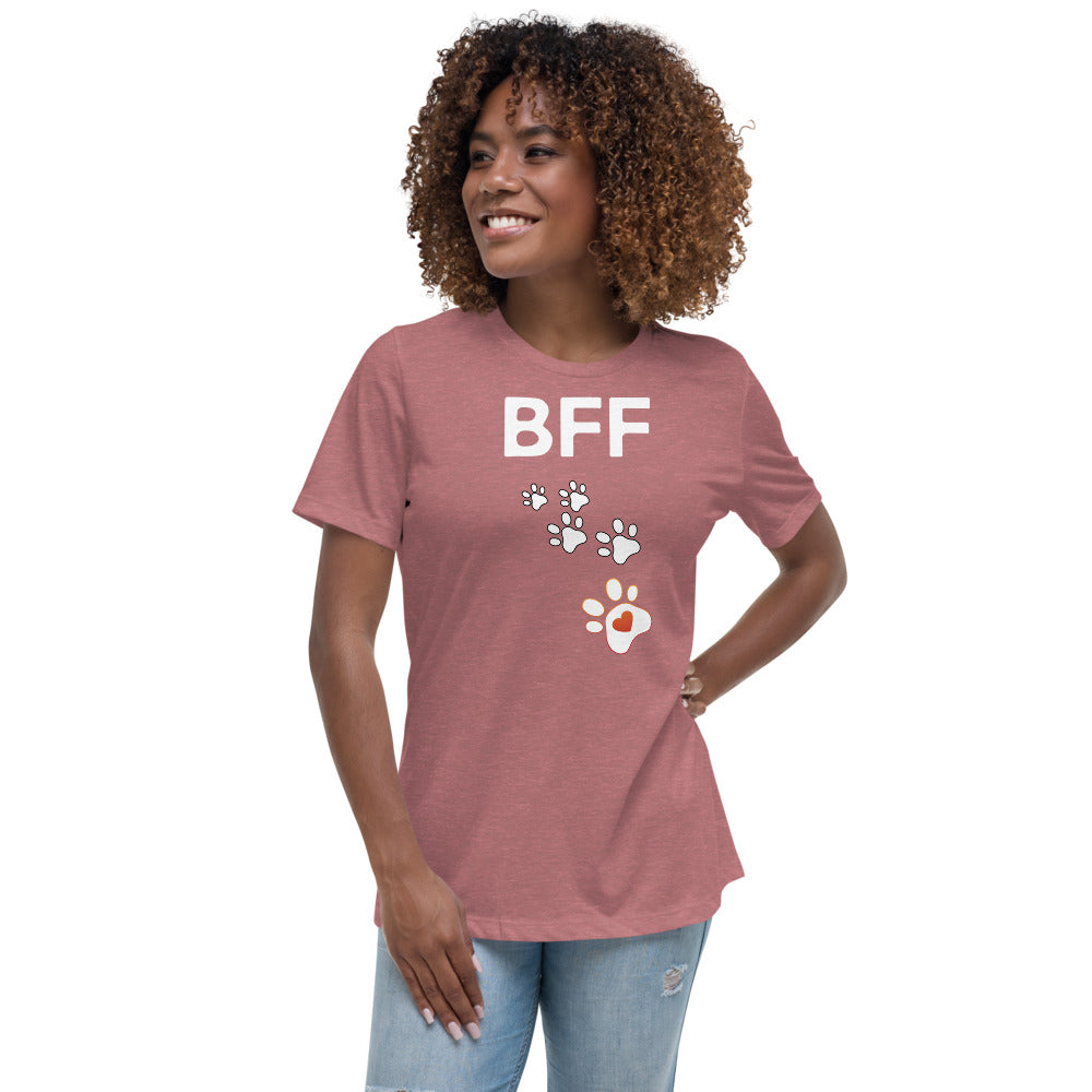 BFF Paw Print Ladies T-Shirt