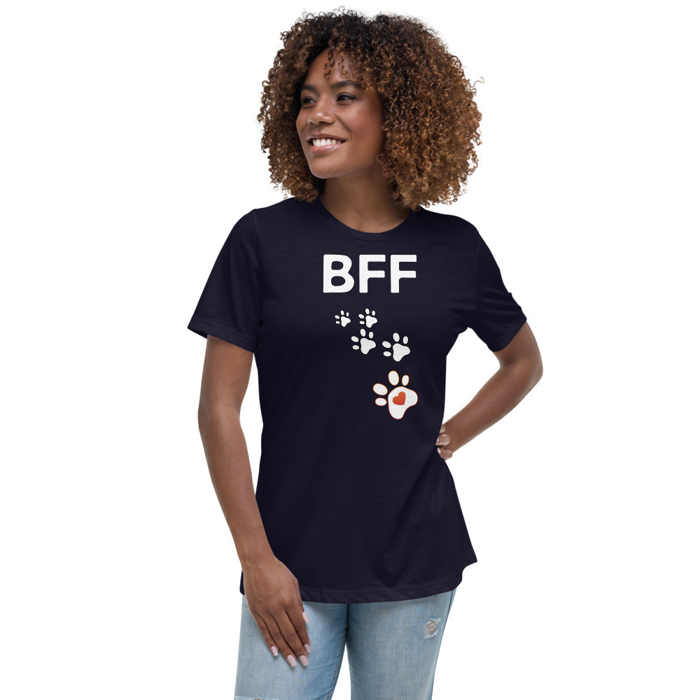 BFF Paw Print Ladies T-Shirt