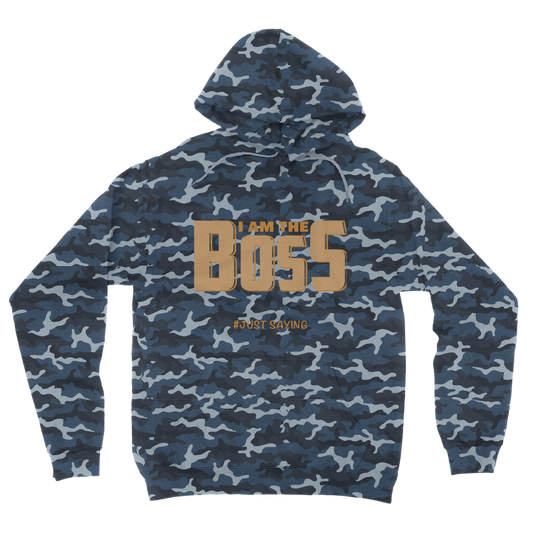I AM THE  BOSS I AM THE BOSS Camouflage Adult Hoodie