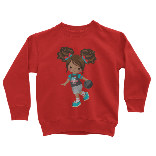 Little Bowling Queen Kids Sweatshirt