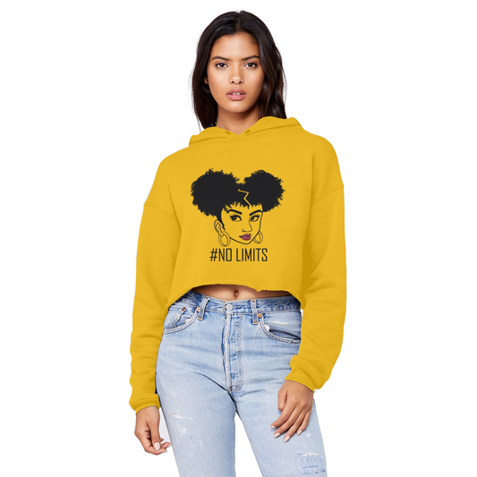 NO LIMITS Cropped Boyfriend Hoodie